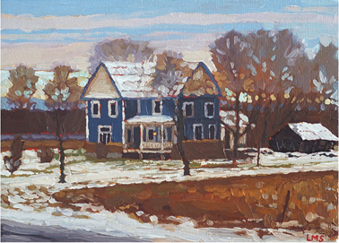 Blue House from Train