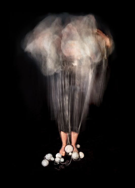 Self-Portrait with Tundra's Chiengora no.14" from "Tundra's Fur" Series
