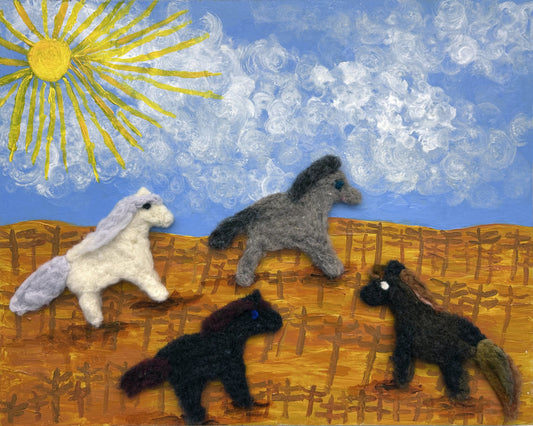 Horses in the sun