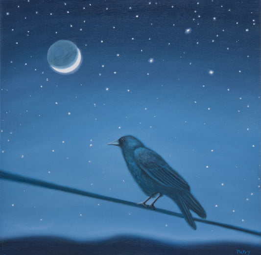 crow with moon