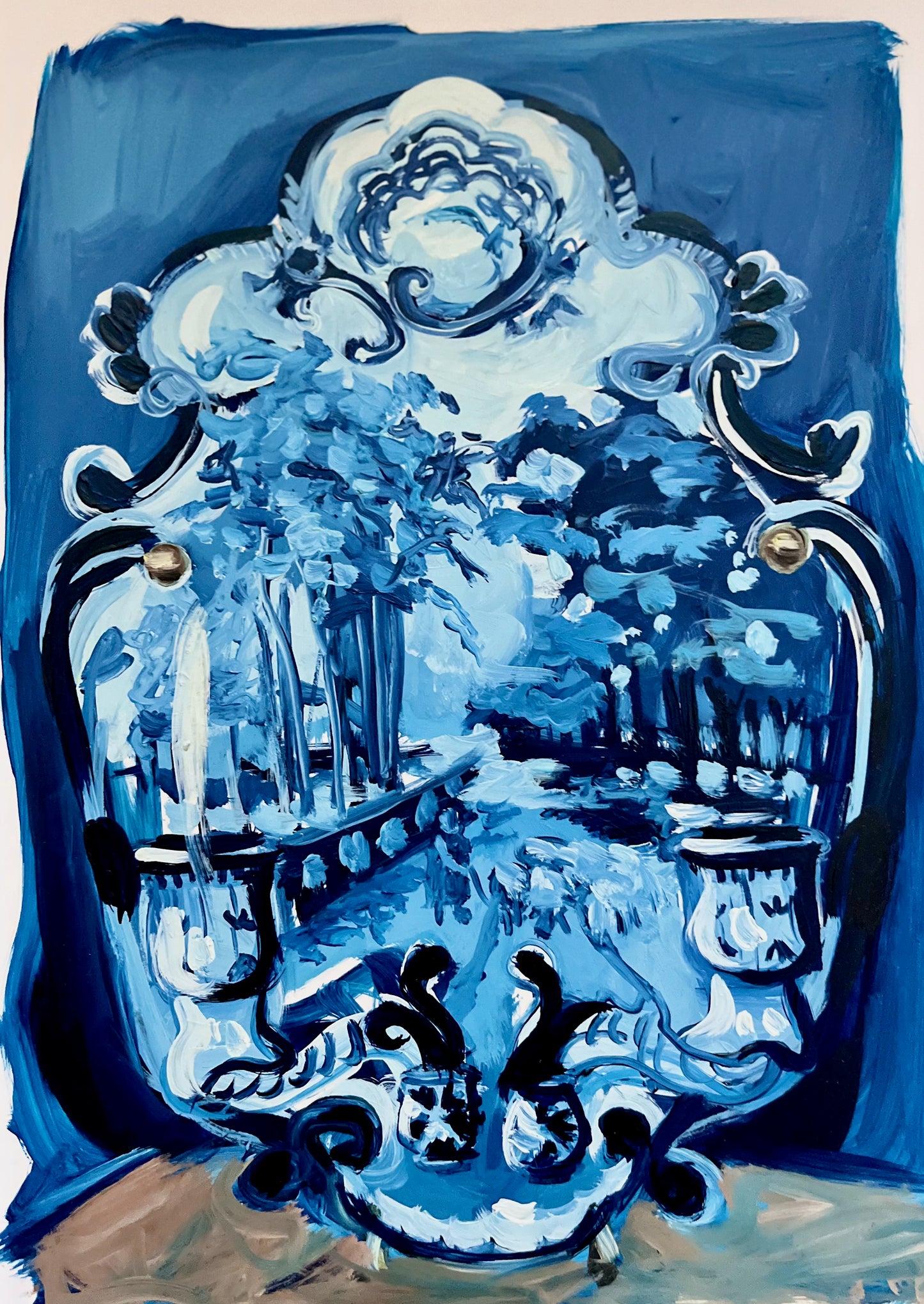 Delft Candelabra Sconce