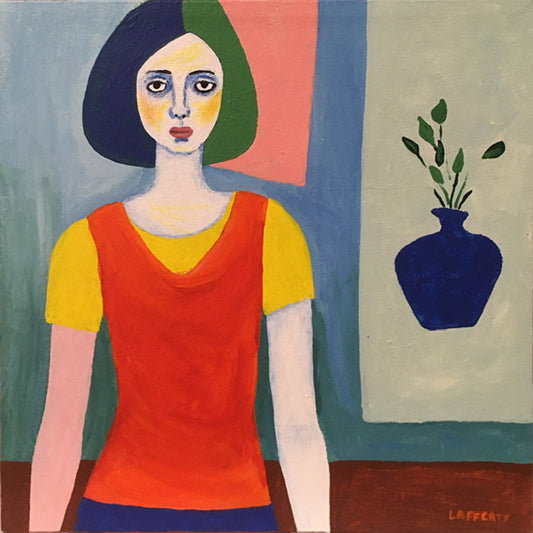 Girl with Blue Vase